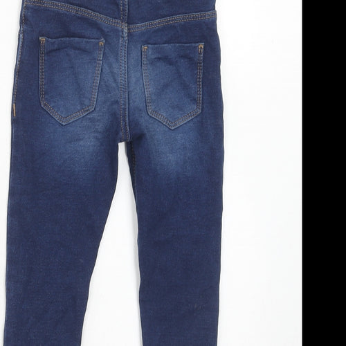 Marks and Spencer Girls Blue Cotton Skinny Jeans Size 3-4 Years Regular Pullover