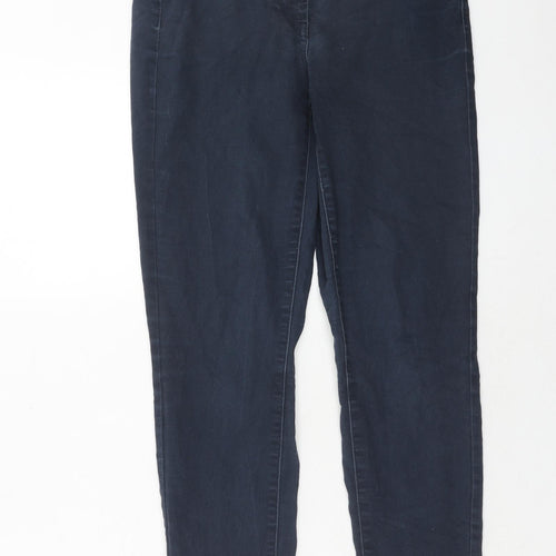 Dorothy Perkins Womens Blue Cotton Skinny Jeans Size 6 Regular Zip