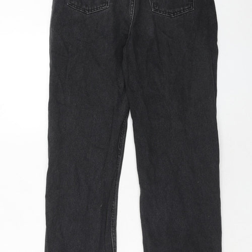 I SAW IT FIRST Womens Black Cotton Mom Jeans Size 8 Regular Zip