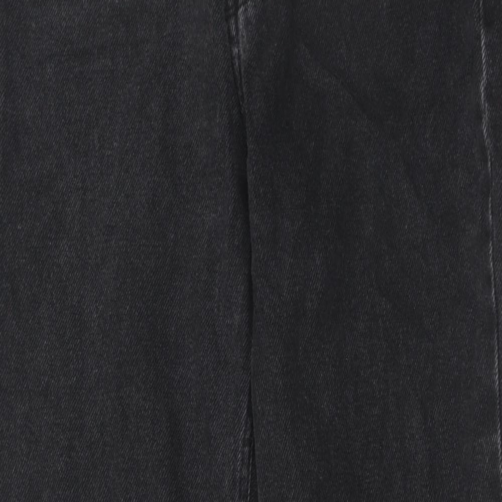 I SAW IT FIRST Womens Black Cotton Mom Jeans Size 8 Regular Zip