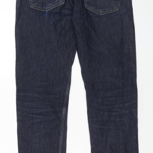 Levi's Mens Blue Cotton Straight Jeans Size 32 in L32 in Regular Zip