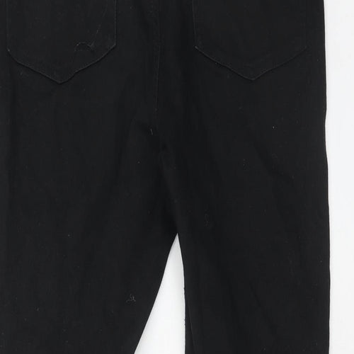 New Look Womens Black Cotton Skinny Jeans Size 14 Regular Zip