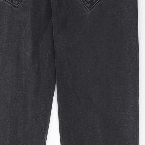 Bershka Womens Black Cotton Skinny Jeans Size 8 Regular Zip
