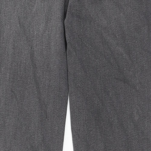 Marks and Spencer Womens Grey Cotton Skinny Jeans Size 12 Slim Zip