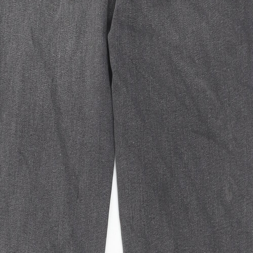 Marks and Spencer Womens Grey Cotton Skinny Jeans Size 12 Slim Zip