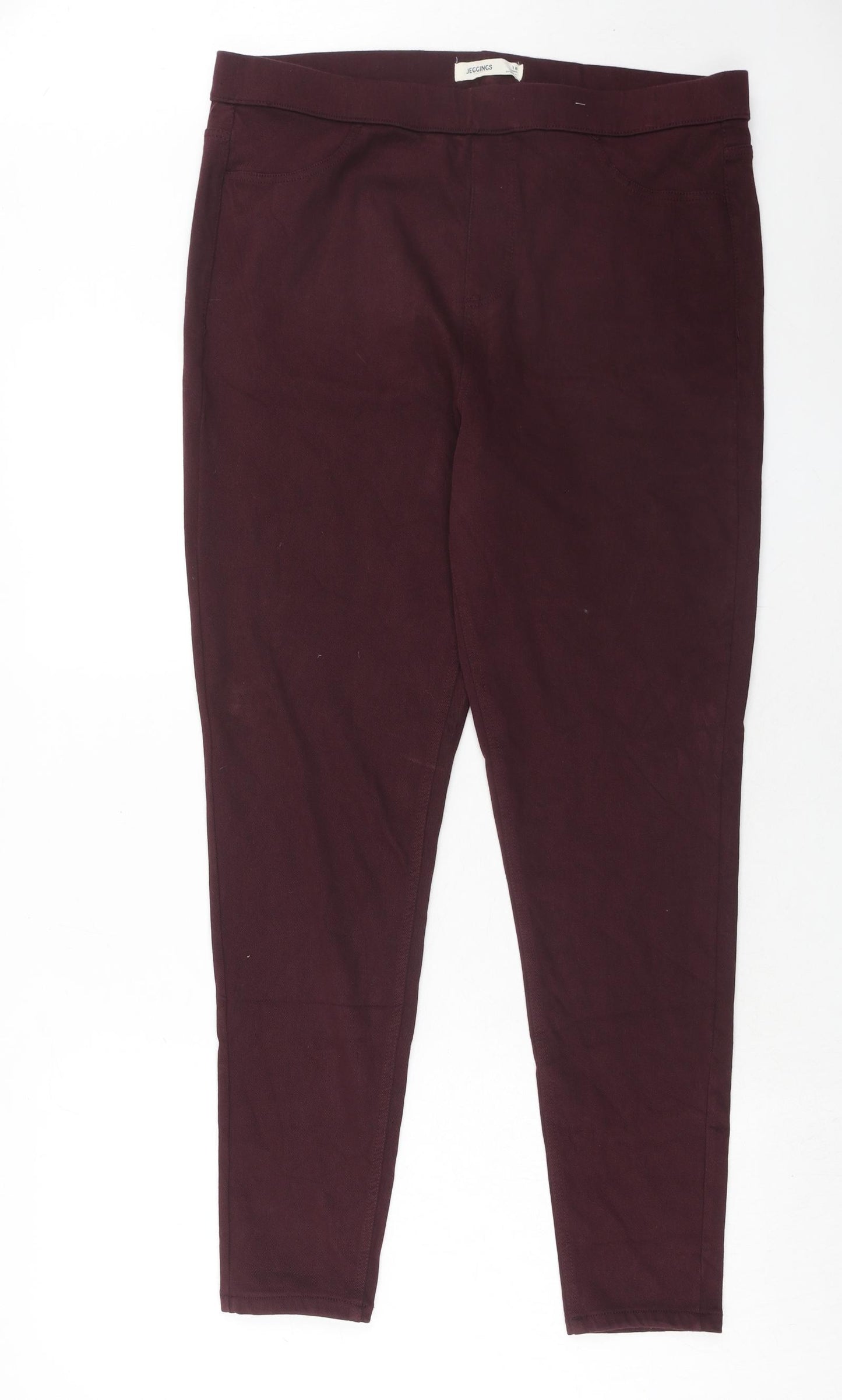 Marks and Spencer Womens Red Cotton Jegging Jeans Size 18 Regular
