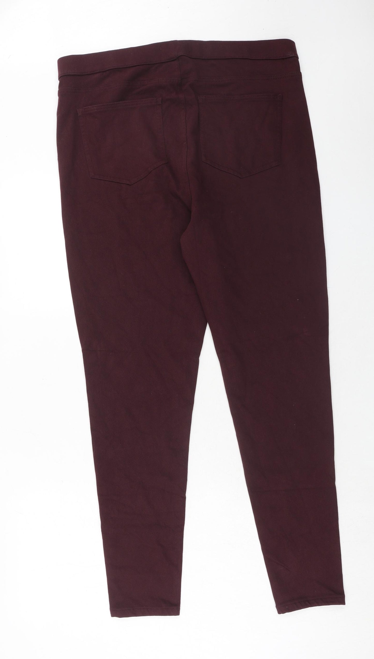 Marks and Spencer Womens Red Cotton Jegging Jeans Size 18 Regular