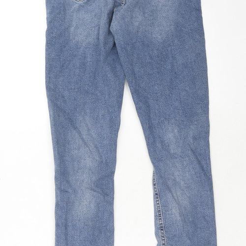 Topshop Womens Blue Cotton Skinny Jeans Size 26 in L34 in Regular Zip