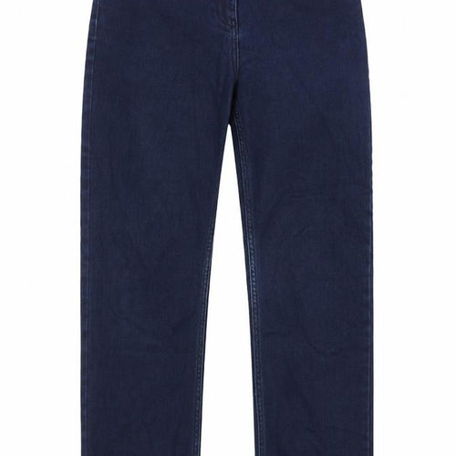 Marks and Spencer Womens Blue Cotton Straight Jeans Size 32 in Regular Zip