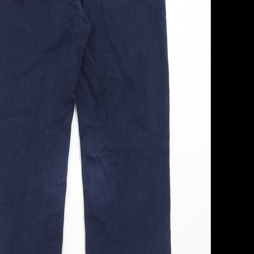 Marks and Spencer Womens Blue Cotton Straight Jeans Size 32 in Regular Zip