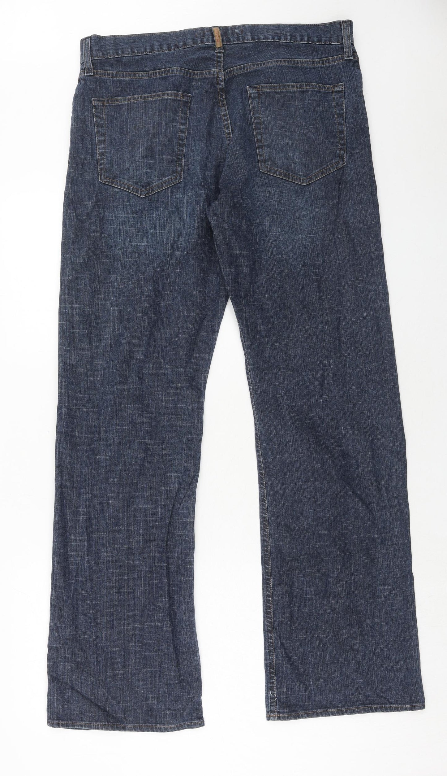 FCUK Jeans Mens Blue Cotton Bootcut Jeans Size 34 in Regular Zip