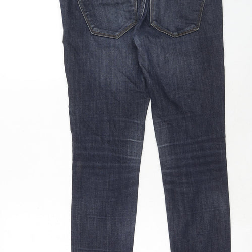 H&M Womens Blue Cotton Skinny Jeans Size 10 Regular Buckle
