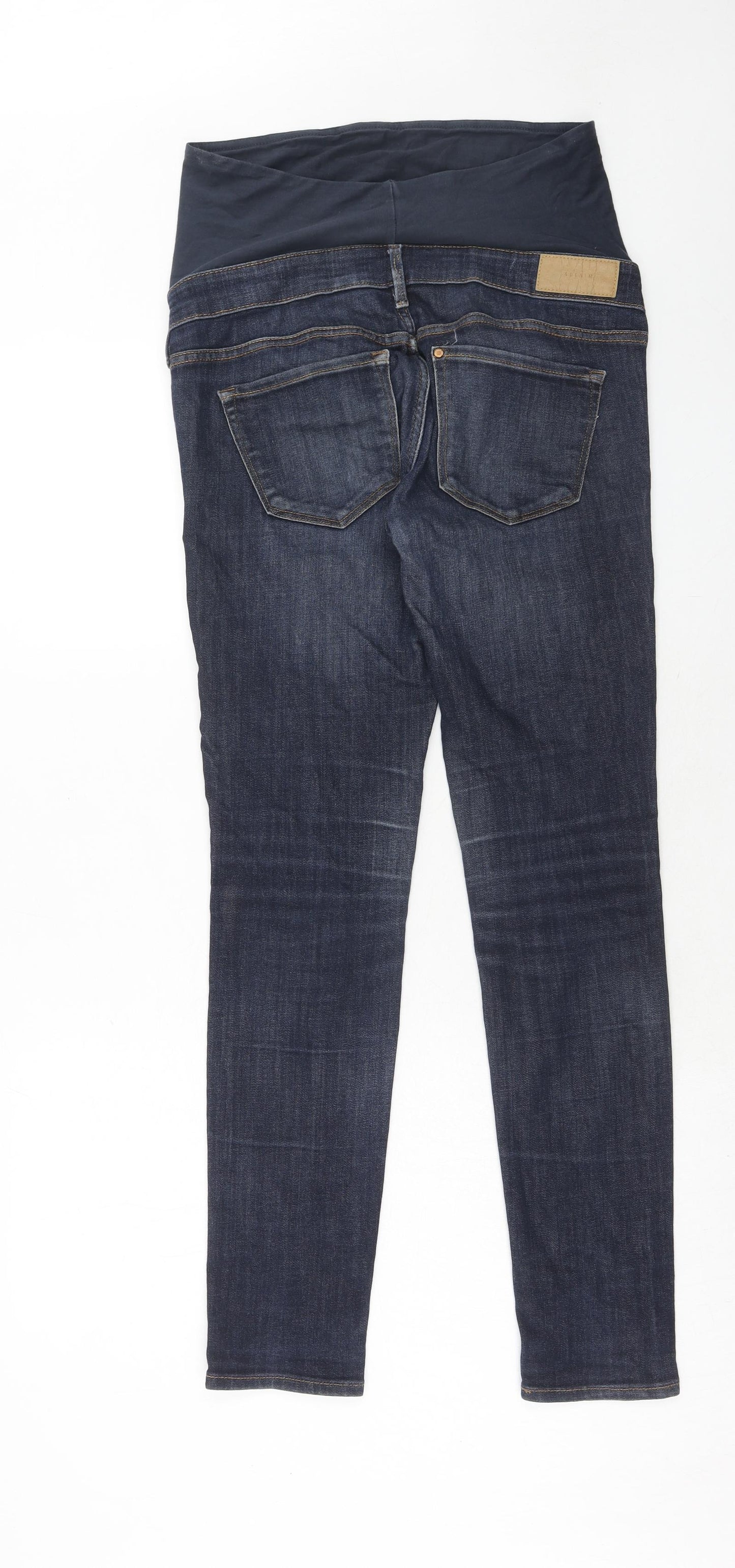 H&M Womens Blue Cotton Skinny Jeans Size 10 Regular Buckle