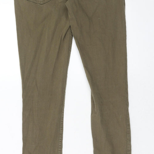 Select Womens Green Cotton Jegging Jeans Size 10 Regular Zip