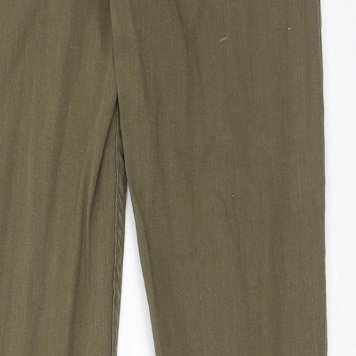 Select Womens Green Cotton Jegging Jeans Size 10 Regular Zip