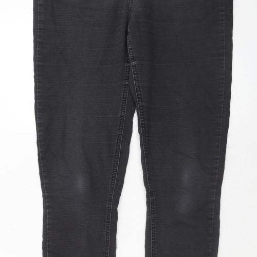 Lipsy Womens Grey Cotton Skinny Jeans Size 32 in Regular Zip