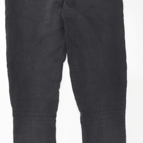 Lipsy Womens Grey Cotton Skinny Jeans Size 32 in Regular Zip