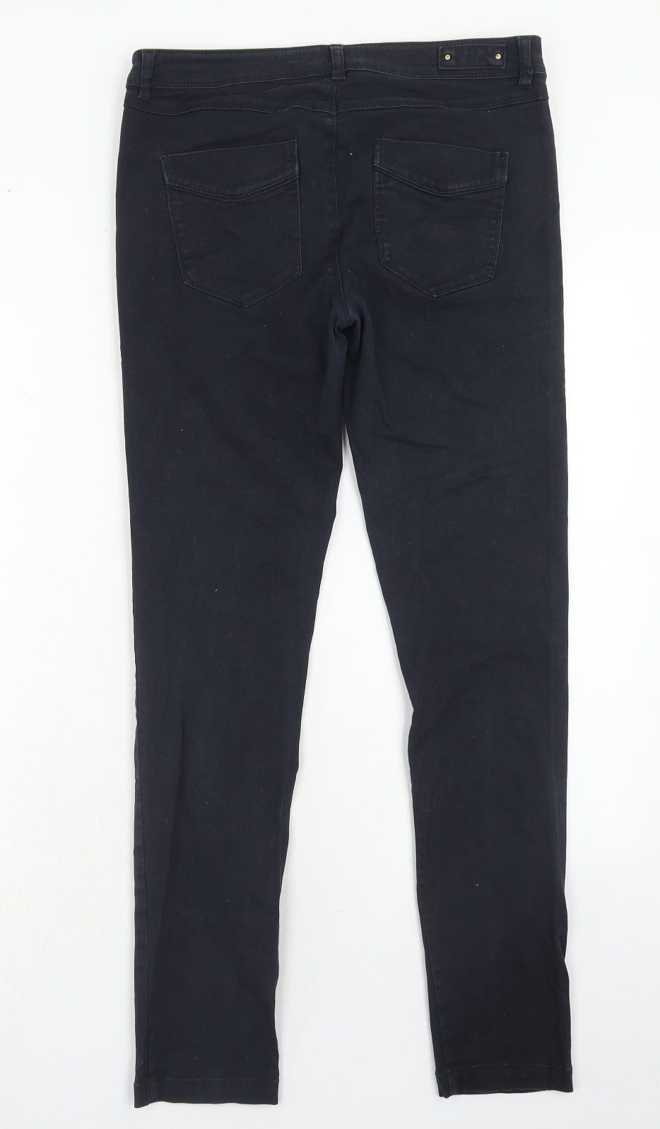 River Island Womens Blue Cotton Skinny Jeans Size 12 Regular Zip