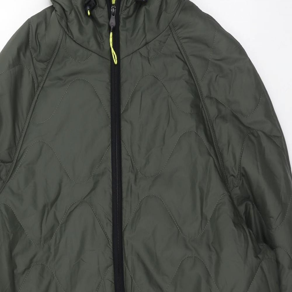 Goodmove Womens Green Quilted Coat Size 18 Zip