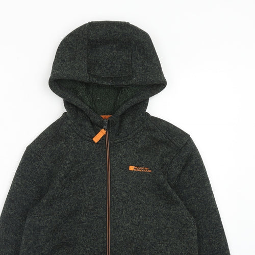 Mountain Warehouse Boys Green Polyester Full Zip Hoodie Size 13 Years Zip