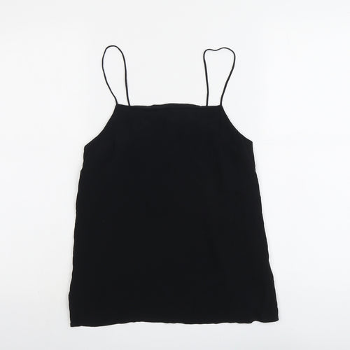 Warehouse Womens Black Viscose Camisole Tank Size S Square Neck