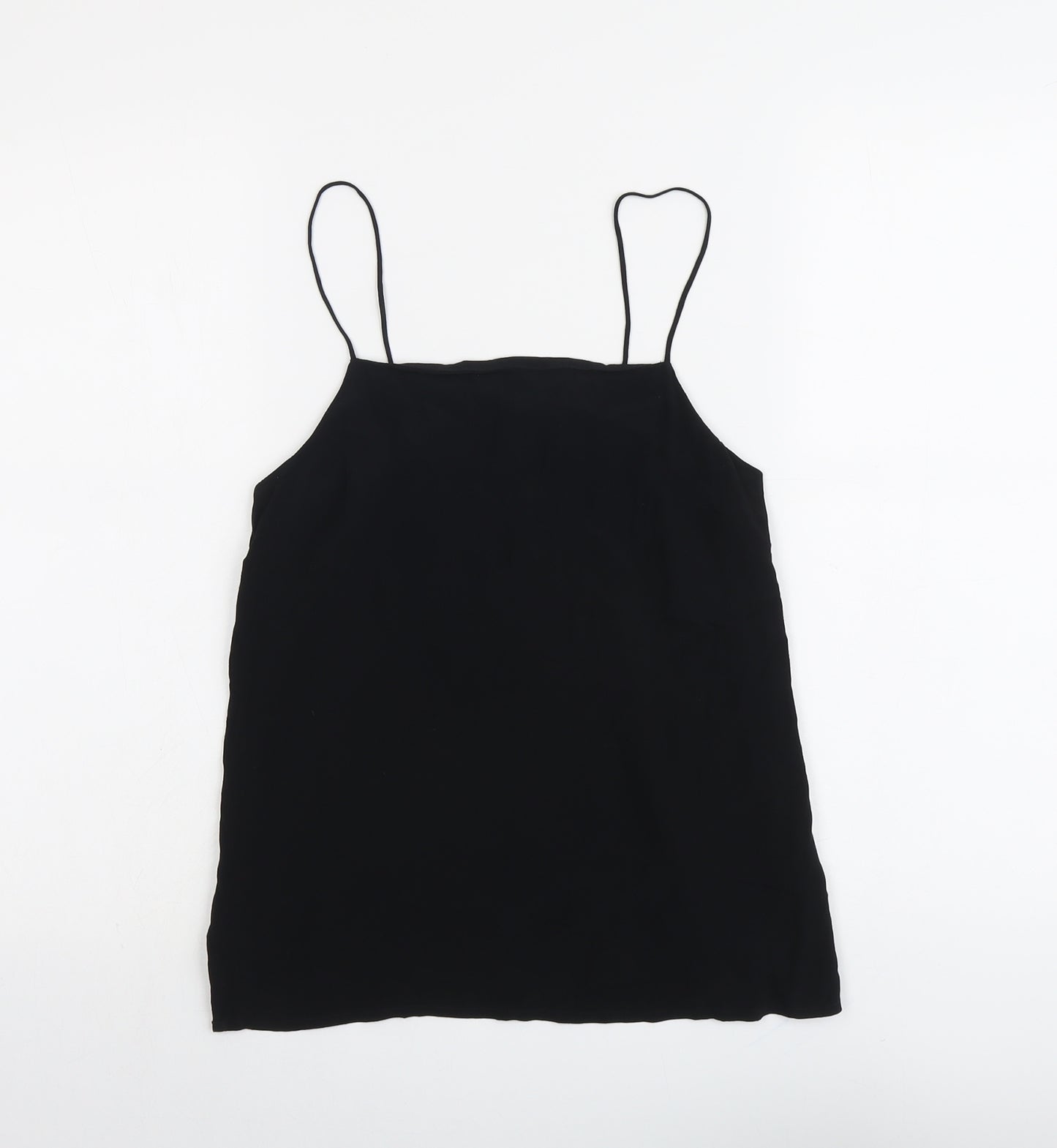 Warehouse Womens Black Viscose Camisole Tank Size S Square Neck