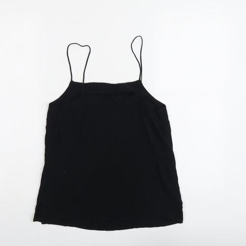 Warehouse Womens Black Viscose Camisole Tank Size S Square Neck