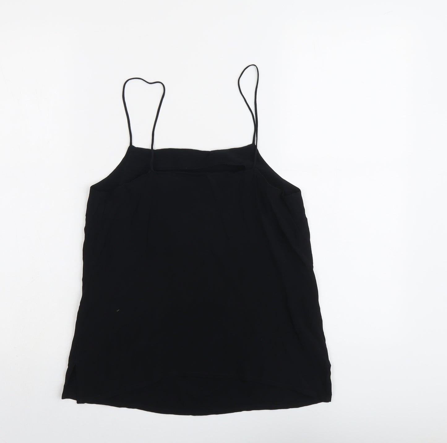 Warehouse Womens Black Viscose Camisole Tank Size S Square Neck