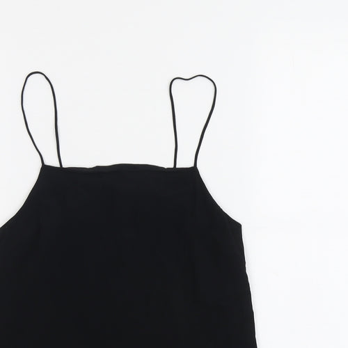 Warehouse Womens Black Viscose Camisole Tank Size S Square Neck