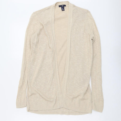 Gap Womens Beige V-Neck Cotton Cardigan Jumper Size S