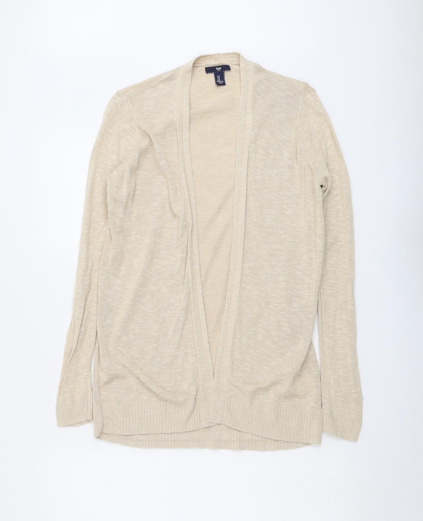 Gap Womens Beige V-Neck Cotton Cardigan Jumper Size S