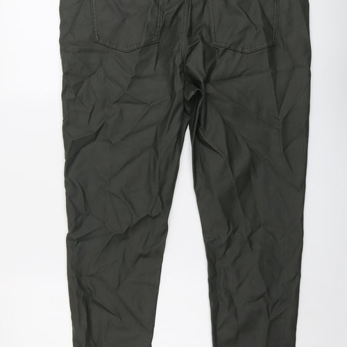 Marks and Spencer Womens Green Polyester Trousers Size 20 L28 in Regular Button