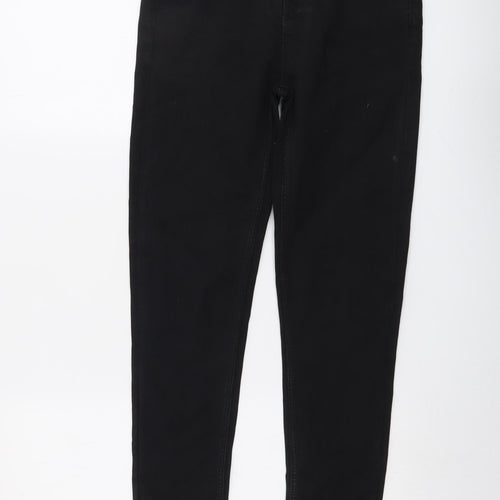 Marks and Spencer Womens Black Cotton Skinny Jeans Size 10 L28 in Regular Button