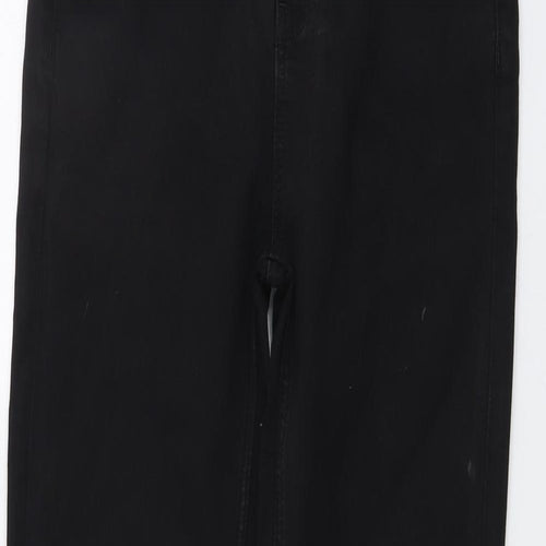Marks and Spencer Womens Black Cotton Skinny Jeans Size 10 L28 in Regular Button