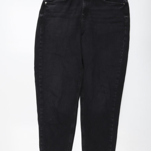 Marks and Spencer Womens Black Cotton Skinny Jeans Size 12 L27 in Regular Button