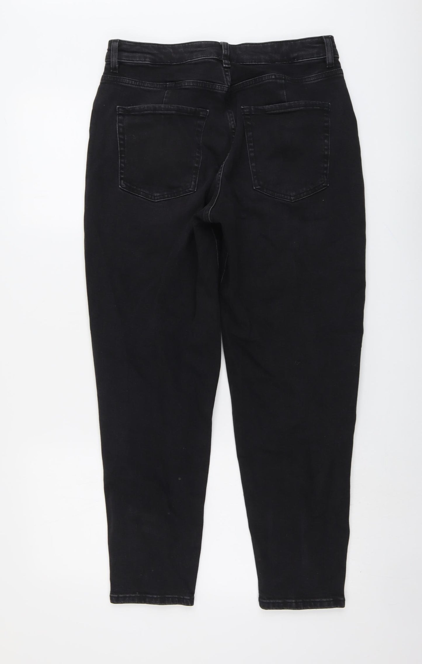 Marks and Spencer Womens Black Cotton Skinny Jeans Size 12 L27 in Regular Button