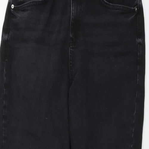 Marks and Spencer Womens Black Cotton Skinny Jeans Size 12 L27 in Regular Button