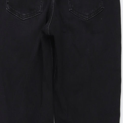 Marks and Spencer Womens Black Cotton Skinny Jeans Size 12 L27 in Regular Button
