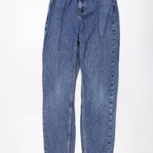 New Look Womens Blue Cotton Straight Jeans Size 10 L29 in Regular Button