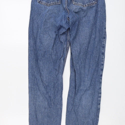 New Look Womens Blue Cotton Straight Jeans Size 10 L29 in Regular Button
