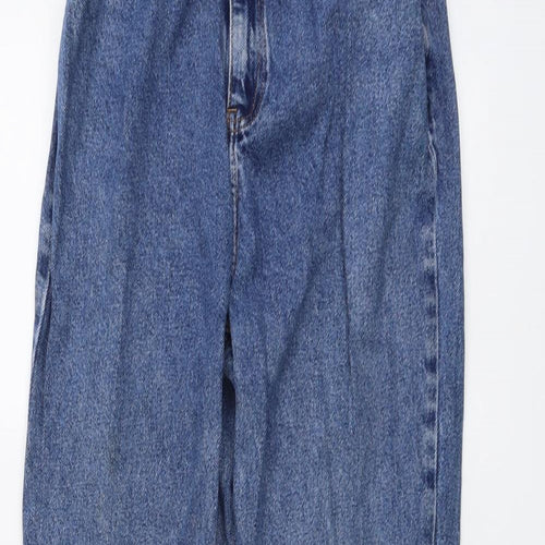 New Look Womens Blue Cotton Straight Jeans Size 10 L29 in Regular Button