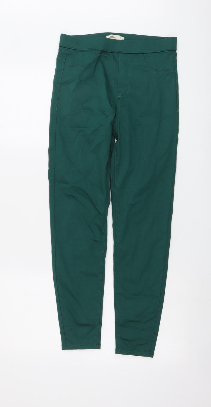 Marks and Spencer Womens Green Cotton Jegging Jeans Size 8 L26 in Regular