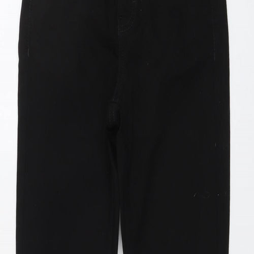Topshop Womens Black Cotton Skinny Jeans Size 25 in L26 in Regular Button