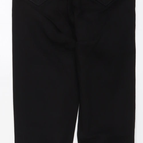 Topshop Womens Black Cotton Skinny Jeans Size 25 in L26 in Regular Button