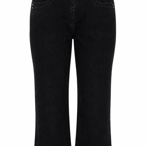 Marks and Spencer Womens Black Cotton Straight Jeans Size 10 L20 in Regular Button