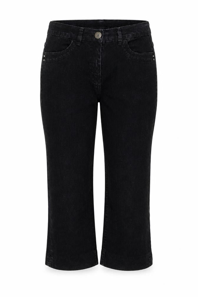 Marks and Spencer Womens Black Cotton Straight Jeans Size 10 L20 in Regular Button