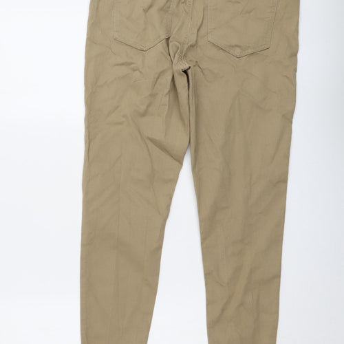 Marks and Spencer Womens Beige Cotton Jegging Jeans Size 16 L27 in Regular