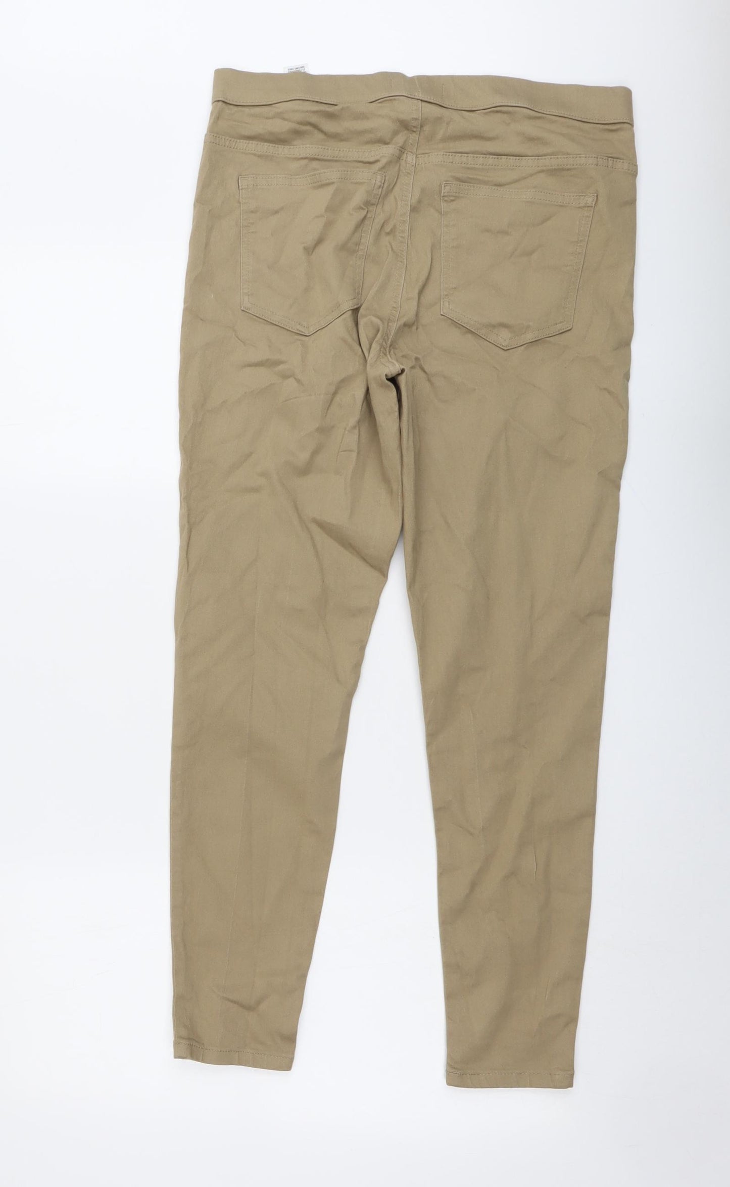 Marks and Spencer Womens Beige Cotton Jegging Jeans Size 16 L27 in Regular