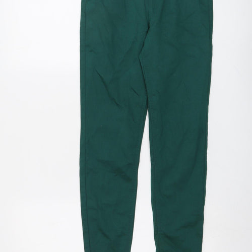 Marks and Spencer Womens Green Cotton Skinny Jeans Size 8 L29 in Regular