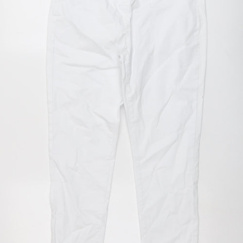 Roman Womens White Cotton Skinny Jeans Size 14 L27 in Regular